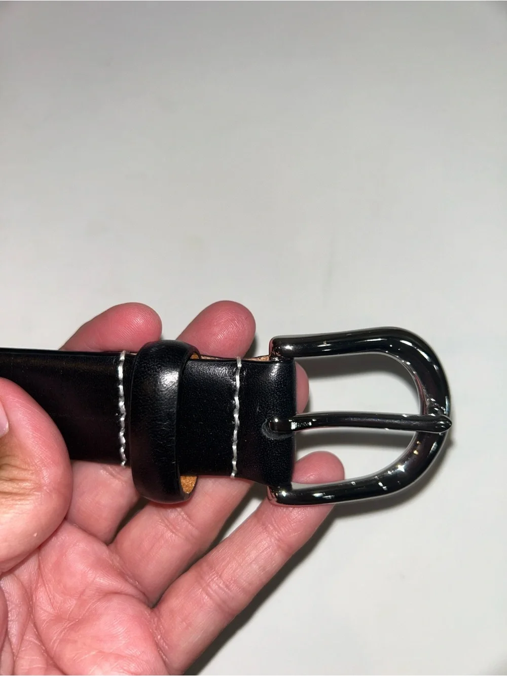 J Crew Leather Round Buckle Dress Belt